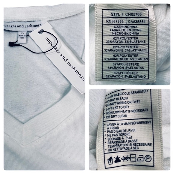 Cupcakes & Cashmere Gazella V-neck Ultra Soft Long Sleeve Sweater - L - NWT - Picture 10 of 13